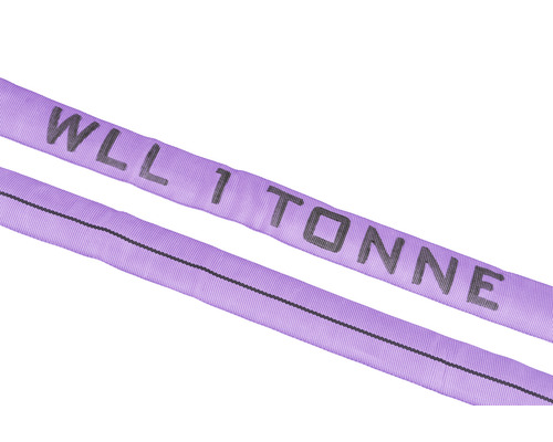 Mamutec violette ronde hijsband, 1 m, draagvermogen 1000 kg