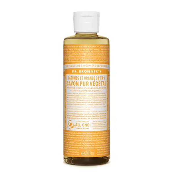 Sabonete Vegetal Puro de Cítricos e Laranja Dr. Bronner's 