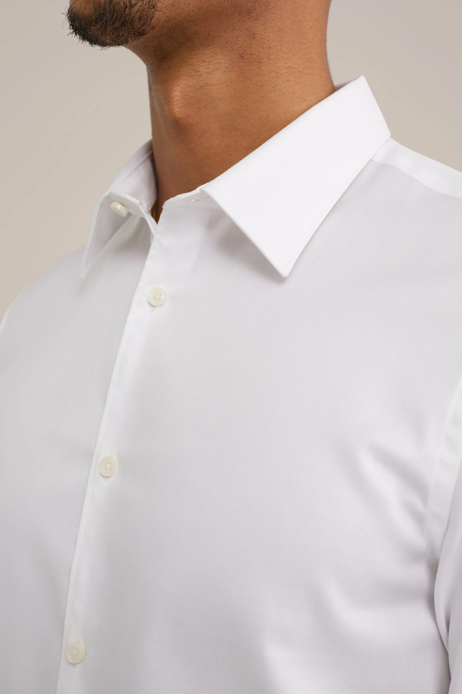 katoenen twill overhemd met stretch Van Gils Wit