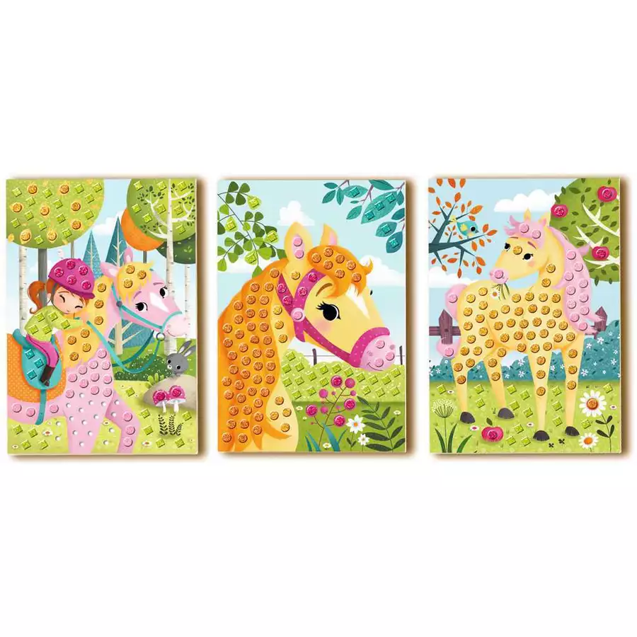 Ravensburger Mosaic Junior Horses bunt
