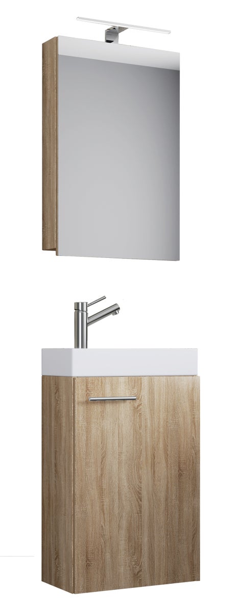 3-delige gastenwastafelset Slito Sonoma eiken (gezaagd)