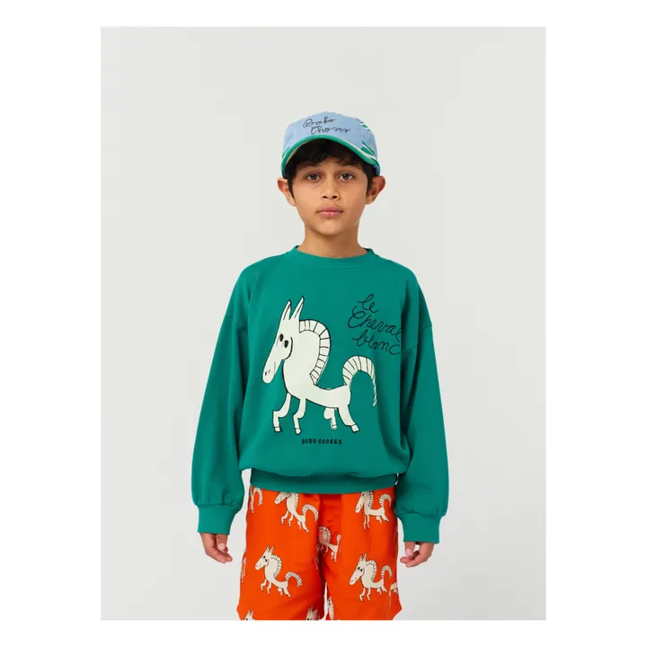 Bobo Choses Exclusivité Bobo Choses x Smallable - Sweat Coton Bio Cheval | Vert