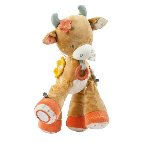 Peluche d'activités vache Mila beige - NATTOU