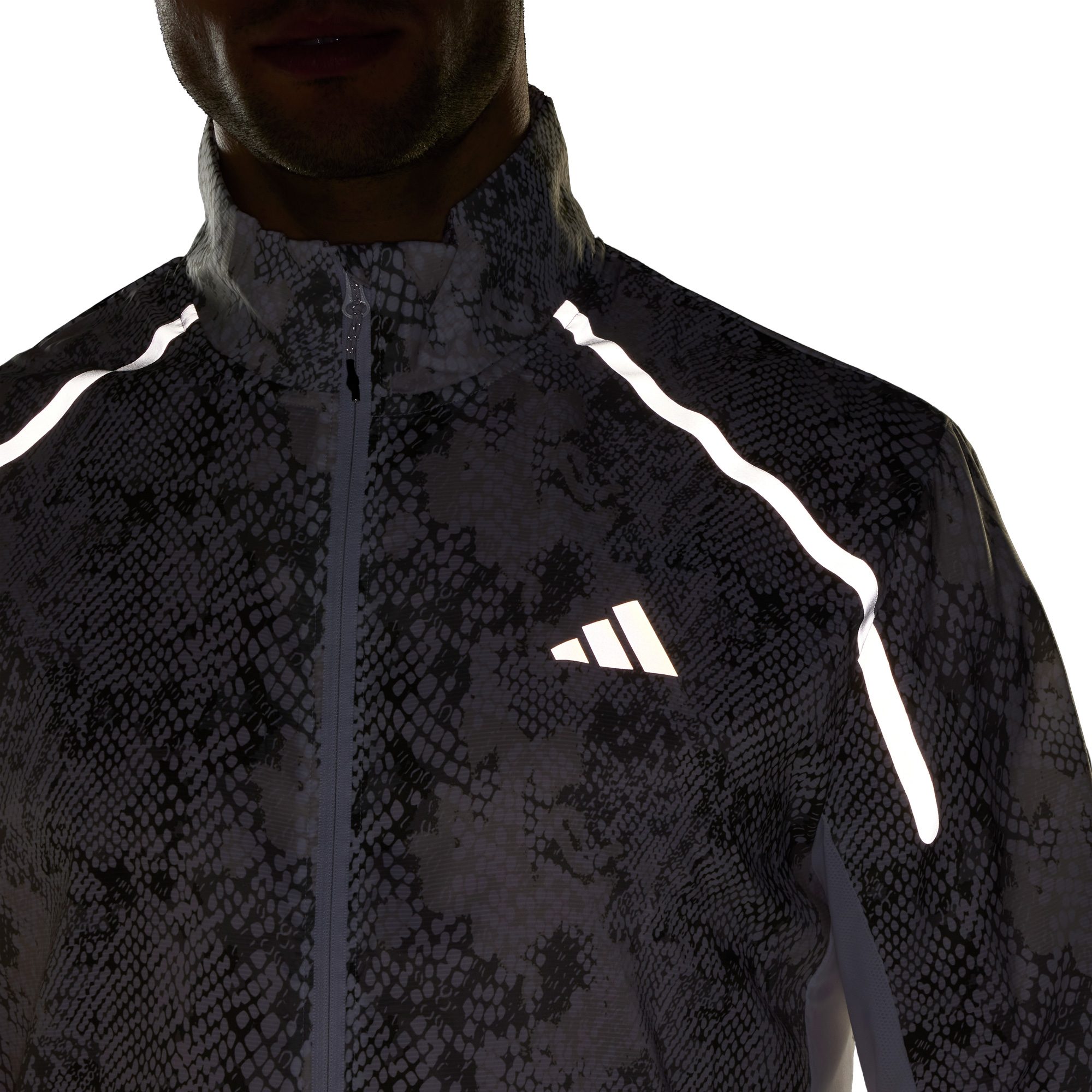 adidas Allover Print Marathon Jacke Herren white