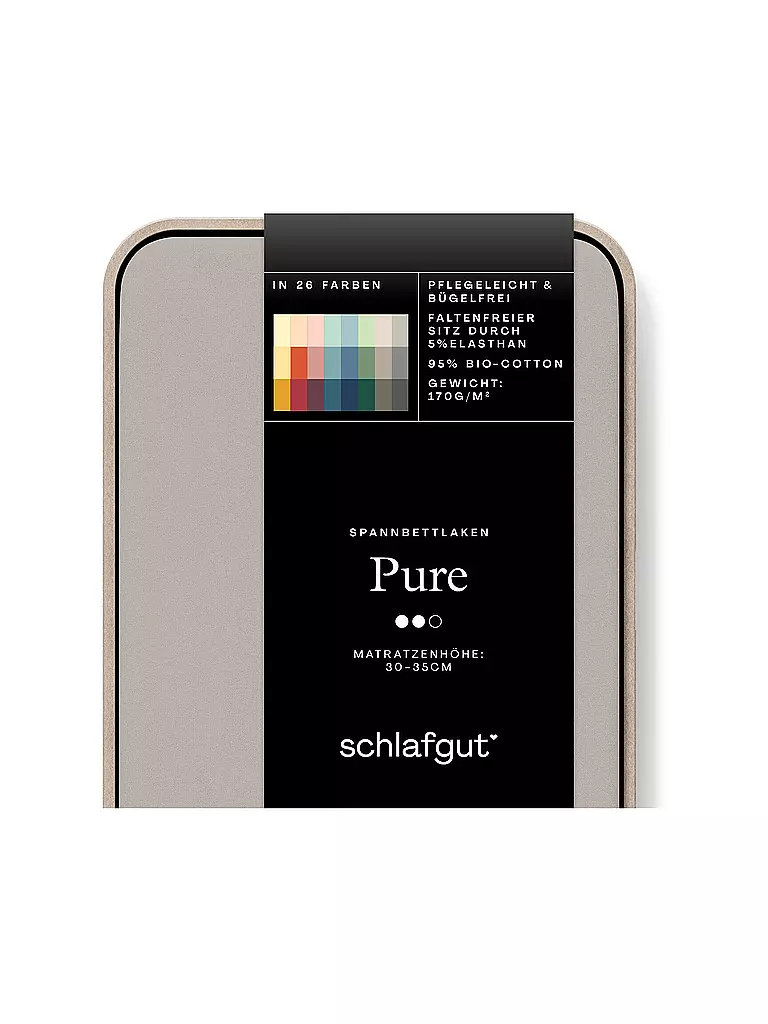 SCHLAFGUT Jersey Spannleintuch PURE 90x200cm Sand Mid S  beige