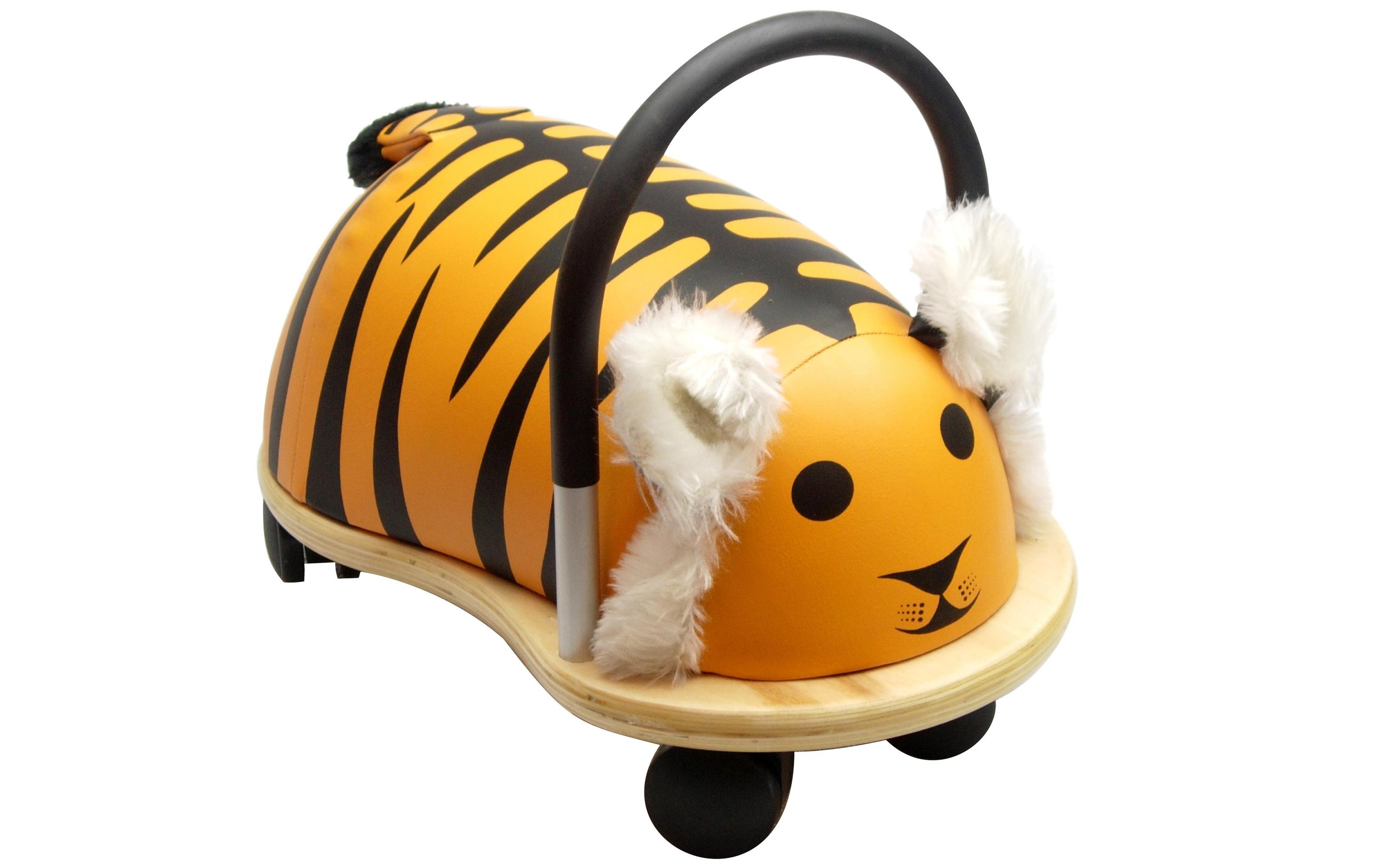 Rutschfahrzeug Tiger kleinRobustes Kinderfahrzeug mit Laufrollen