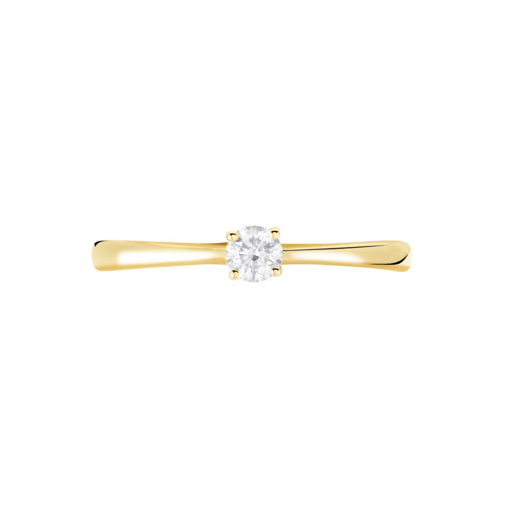 Bague Solitaire Or Jaune Aphrodite Diamant