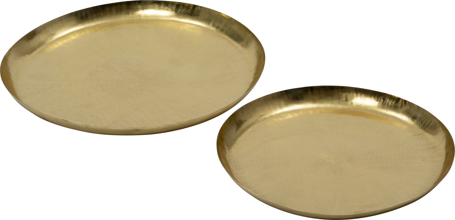 Intratuin dienblad Iza goud D 37,5 H 3,5 cm