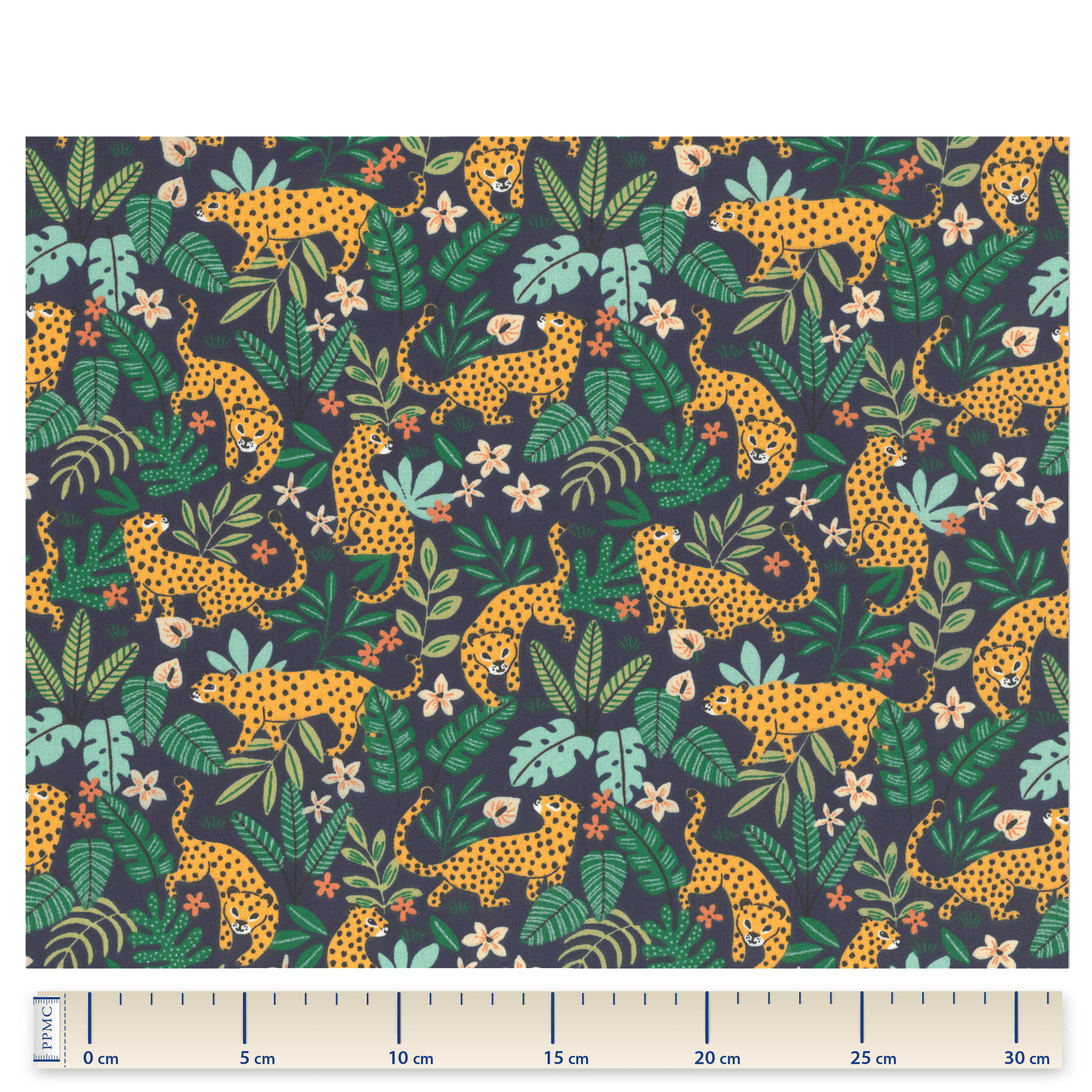 Tissu Coton Au Mètre Leopard Jungle Ex2202