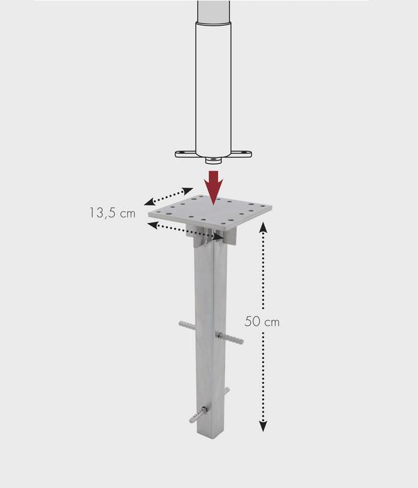 Doppler Bodenanker für Sonnenschirm