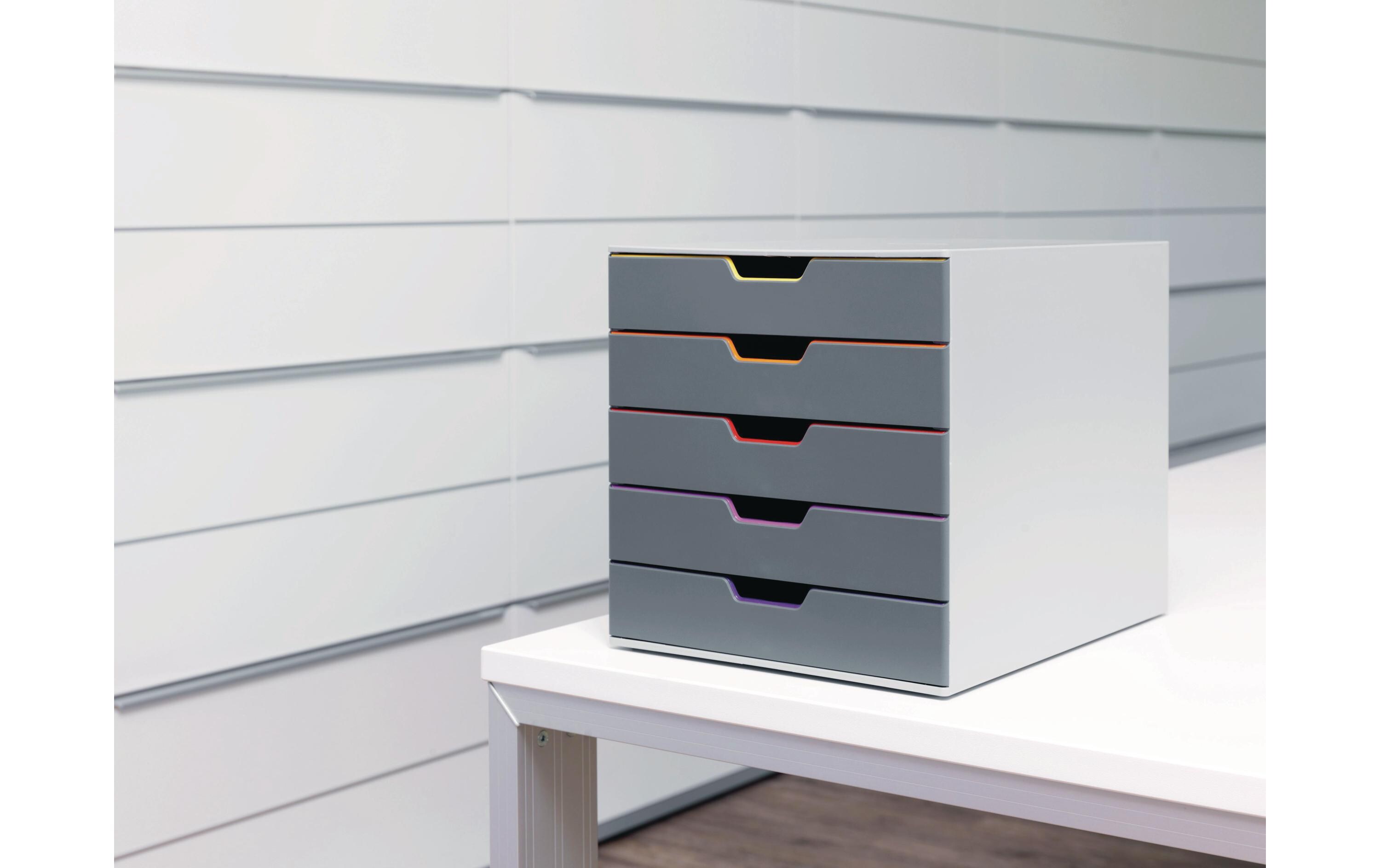 Schubladenbox Varicolor 5Mit fünf farbigen Schubladen