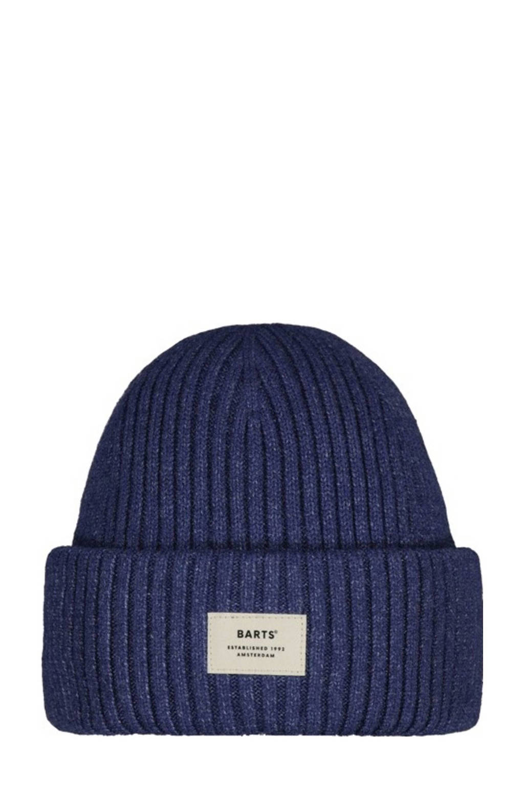 gebreide muts donkerblauw