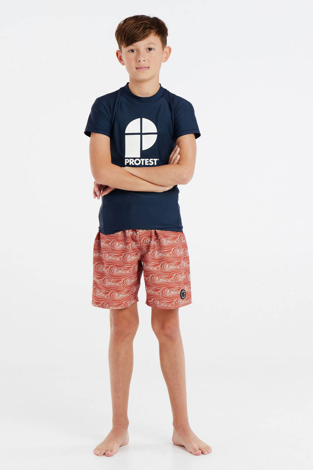 UV T-shirt PRTBERENT JR donkerblauw