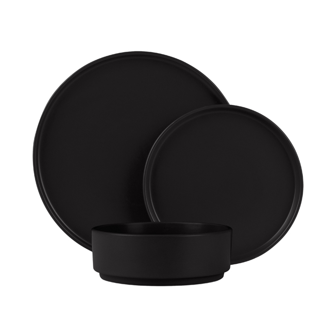 Berlinger Haus 18-teiliges Teller-Set Matte Black Collection