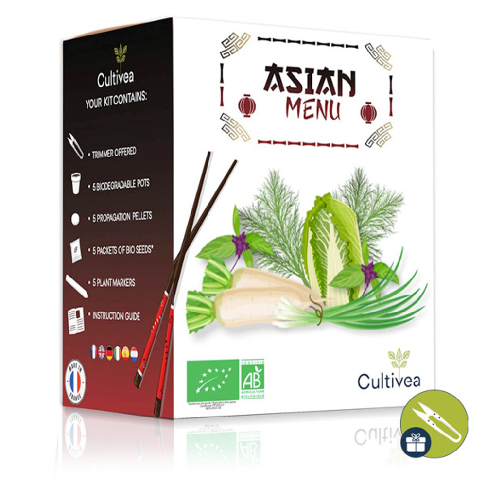 Coffret : je fais pousser mon menu asiatique bio