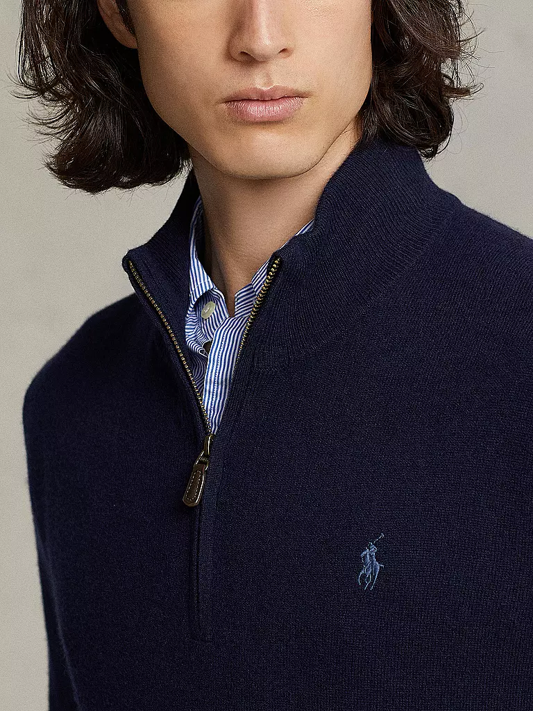 POLO RALPH LAUREN Troyer Pullover Regular Fit dunkelblau