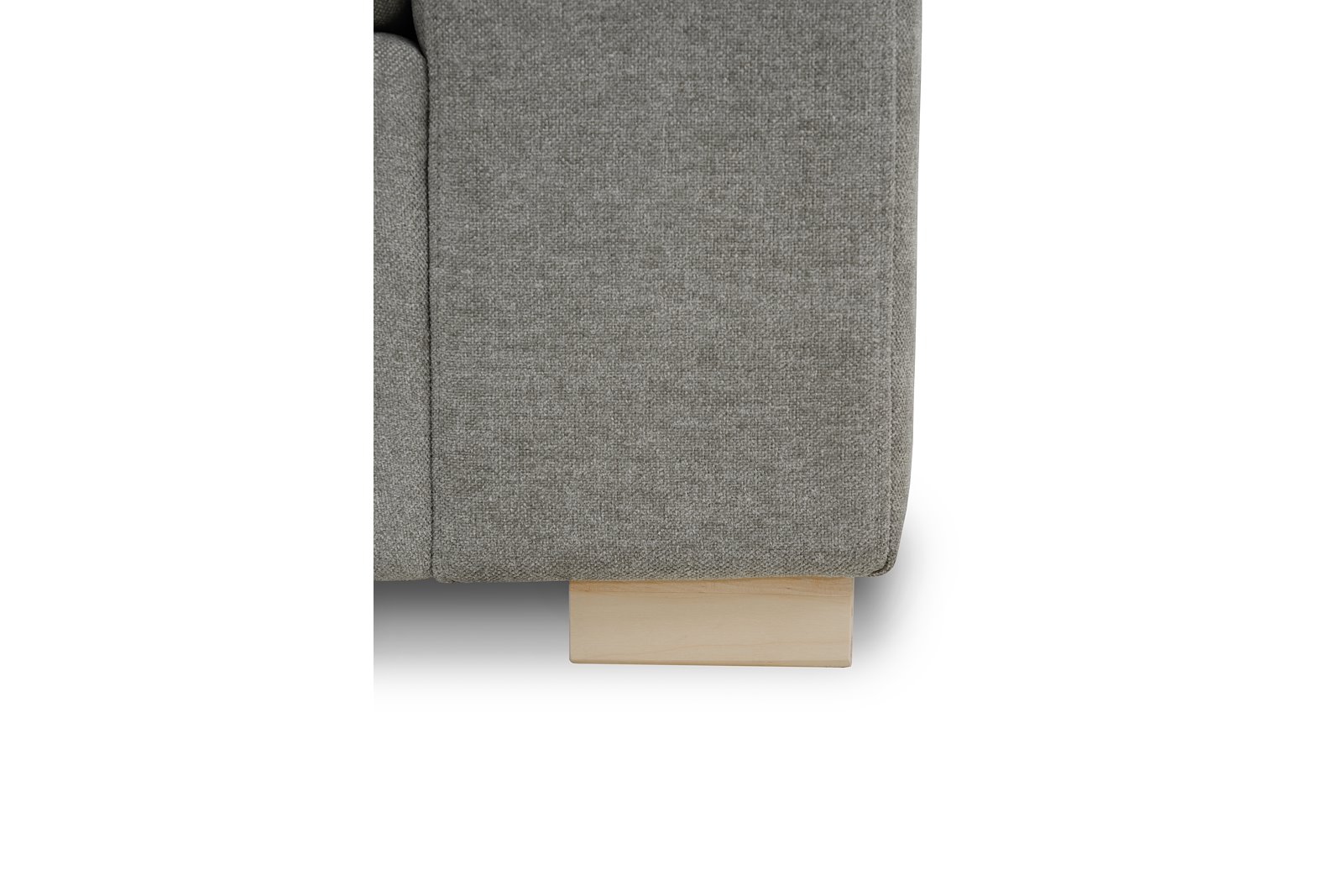 Modern Living hjørnesofa 3-seter med åpen ende venstre fast. I tekstil Storm 3/3 Warm Grey, Arm A og ben 1. Faste puter og skum kvalitet