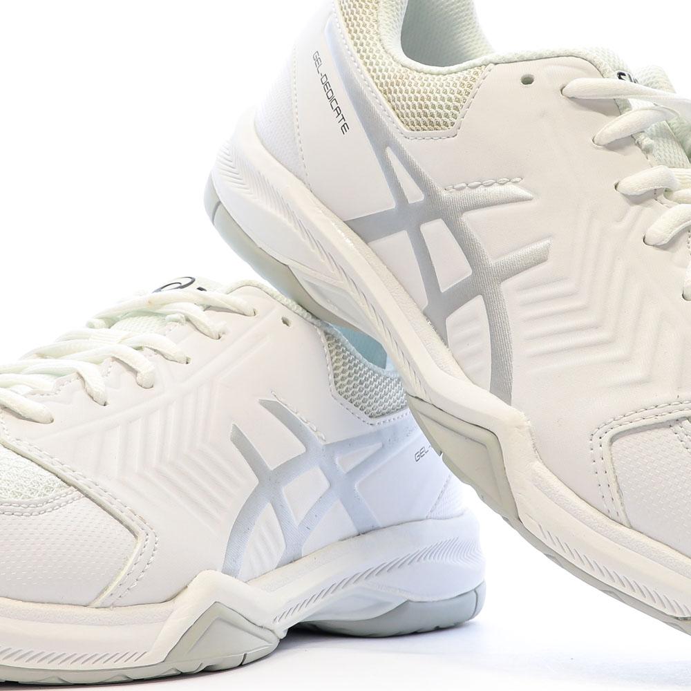 Asics Chaussures de Tennis Blanches Homme Asics Gel Dedicate 5