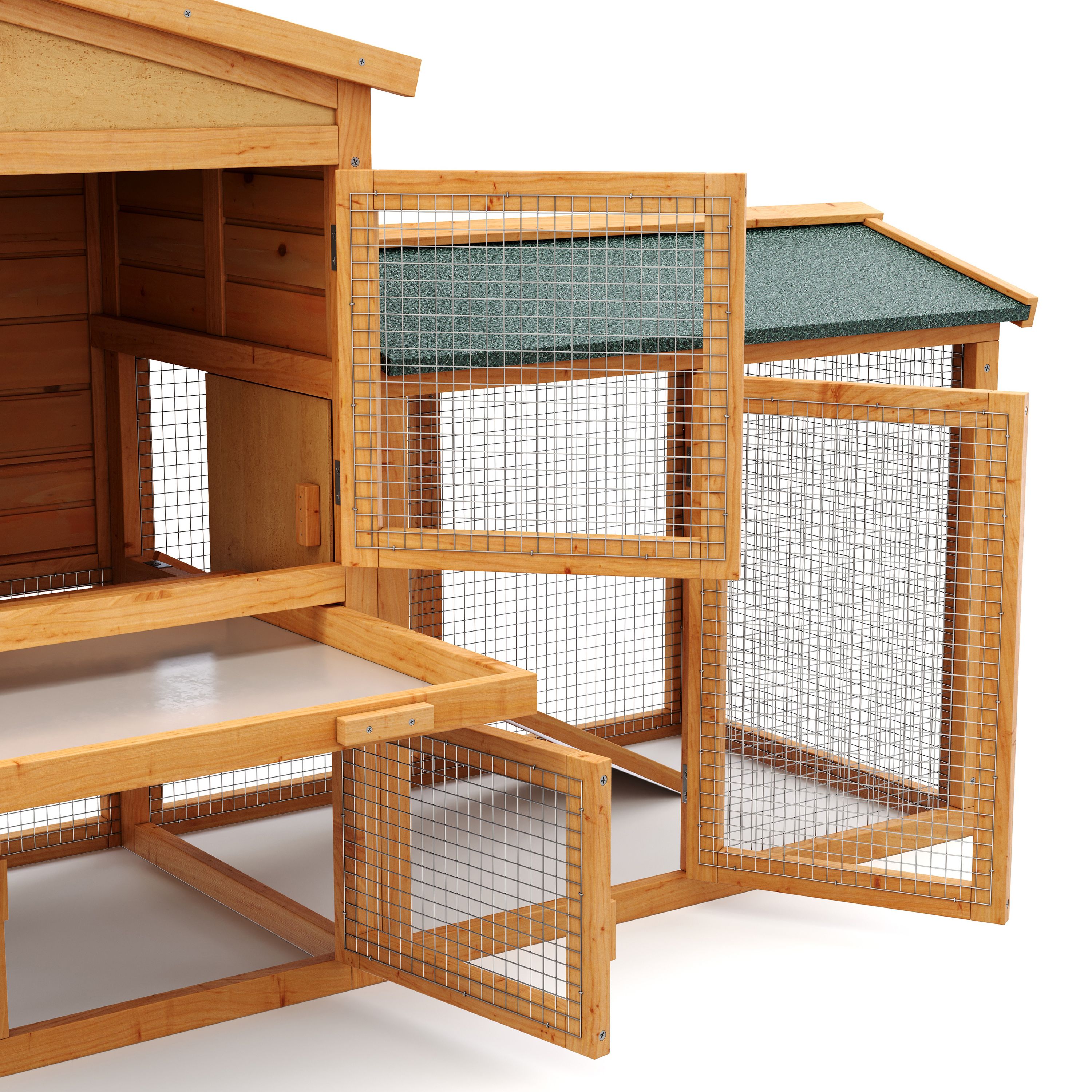 Kaninchenstall HAZEL 147 x 53 x 86 cm