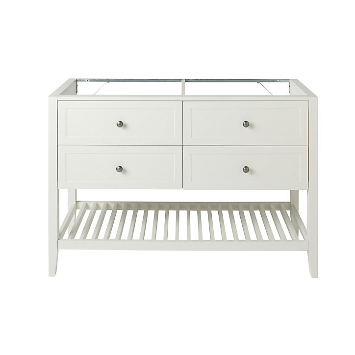 Meuble sous vasque à poser 4 tiroirs GoodHome Perma blanc 120 cm