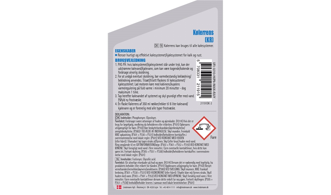 Lindemann Radiator Block Flush 350 ml.