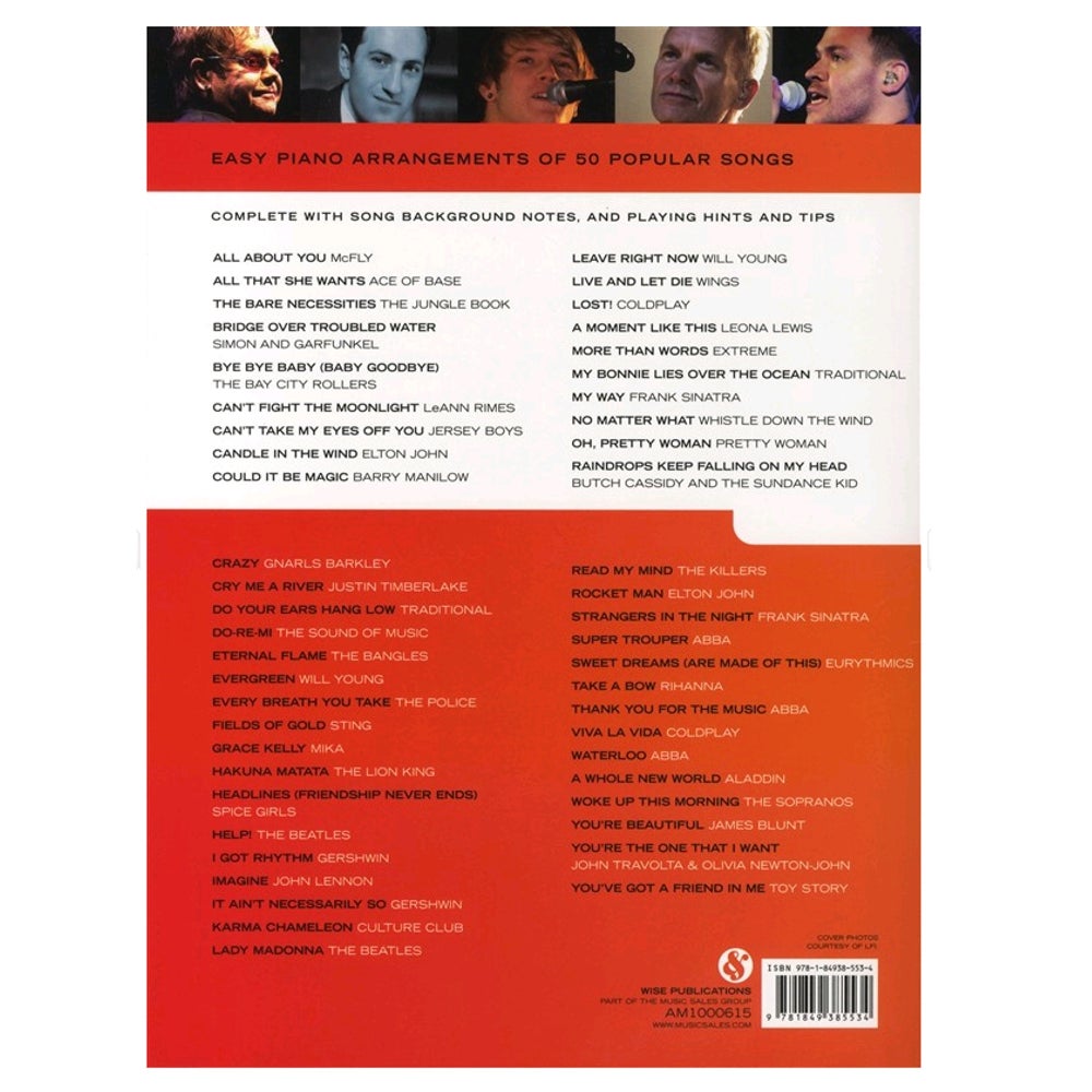 MusicSales Really Easy Piano 50 Hit Songs songbook