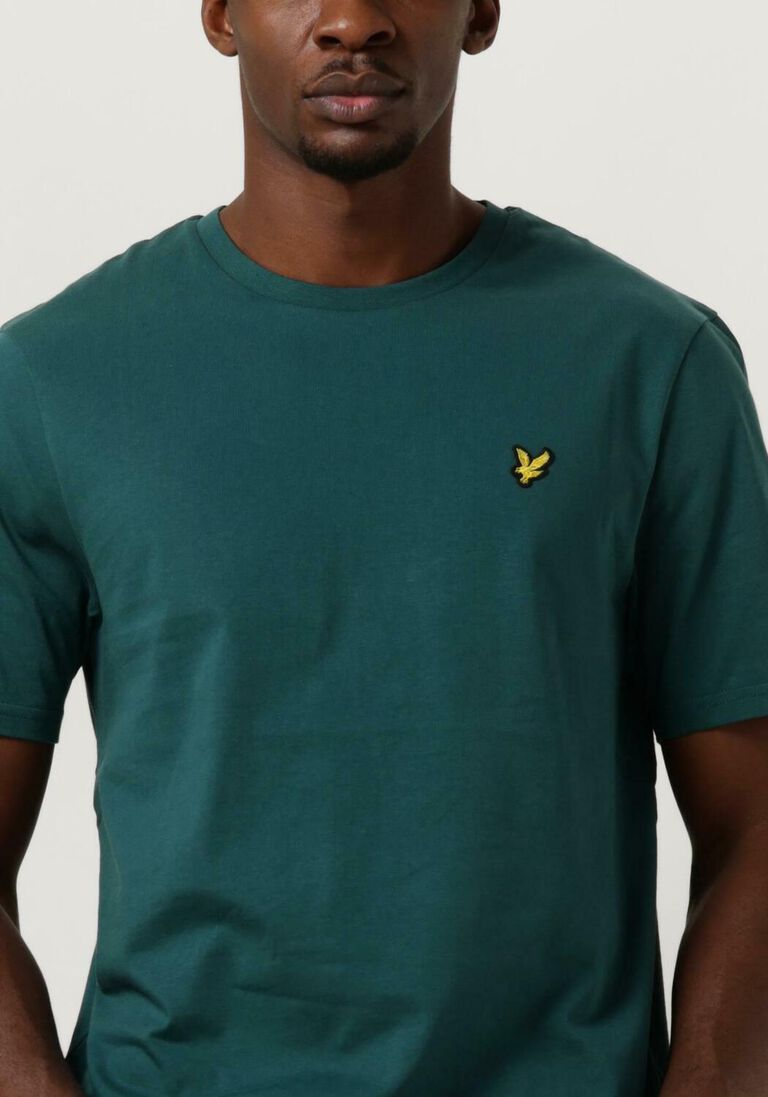 LYLE & SCOTT donkergroene lyle & scott t-shirt plain t-shirt