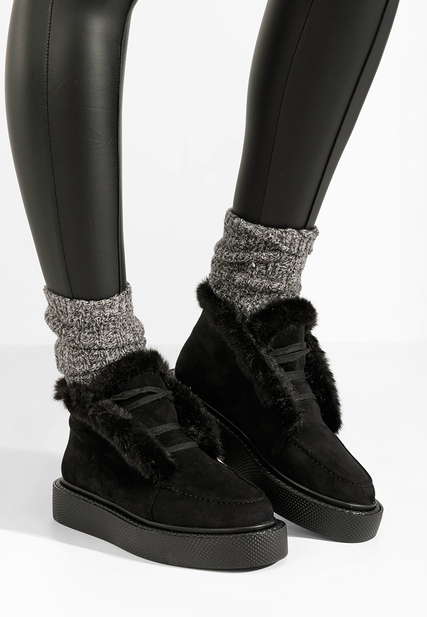 Bottines doublées femme noires Hazey