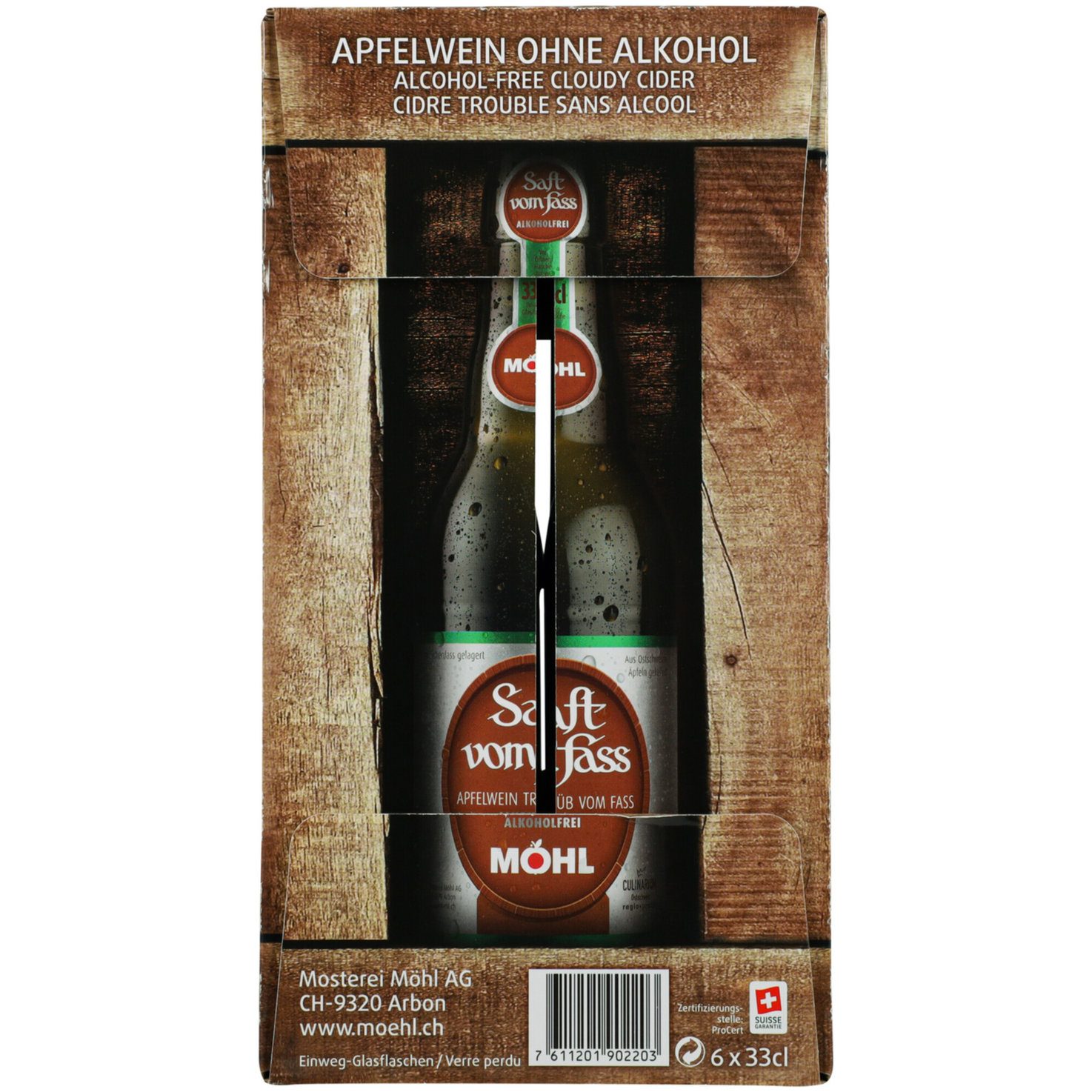 Möhl Saft vom Fass Alkoholfrei 6x33cl -198cl