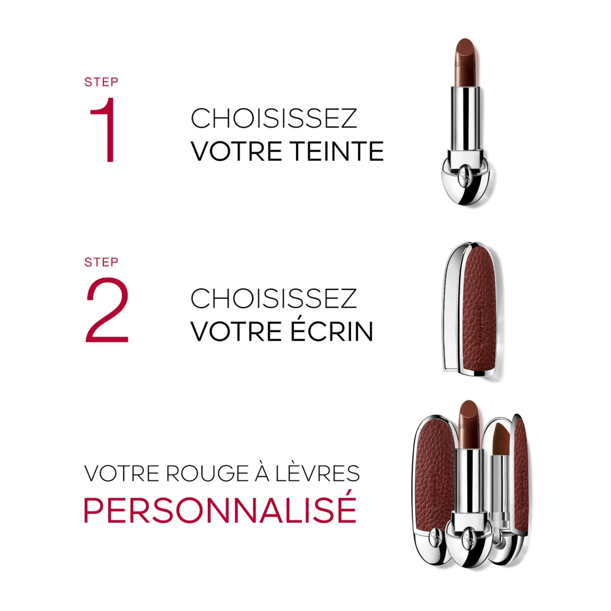 Guerlain - ROUGE G Rouge à lèvres personnalisable - Édition Limitée Naturally- Rouge à lèvres