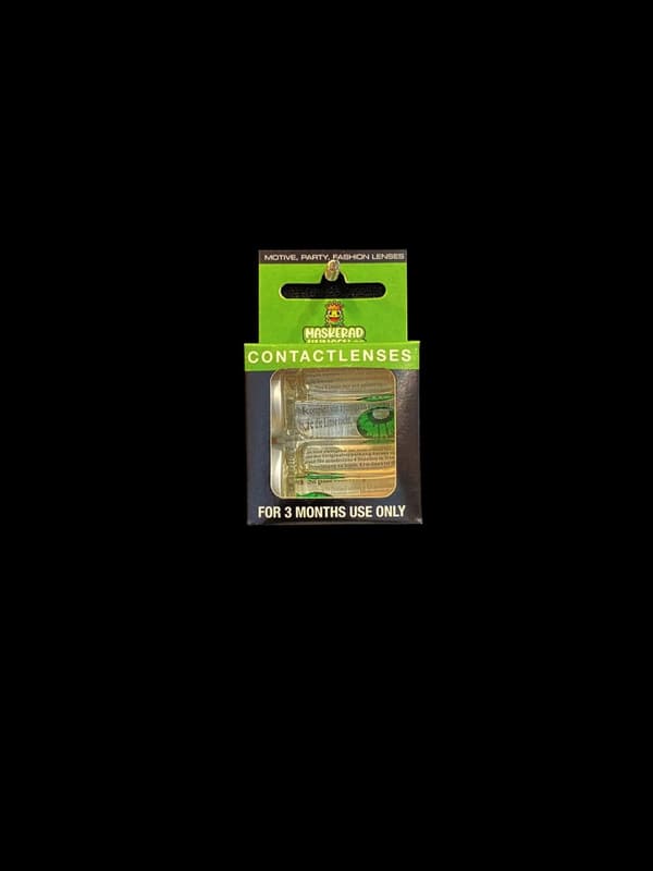 Party-linser grønne 3 mnd reptil fargede linser halloween kule crazy skumle