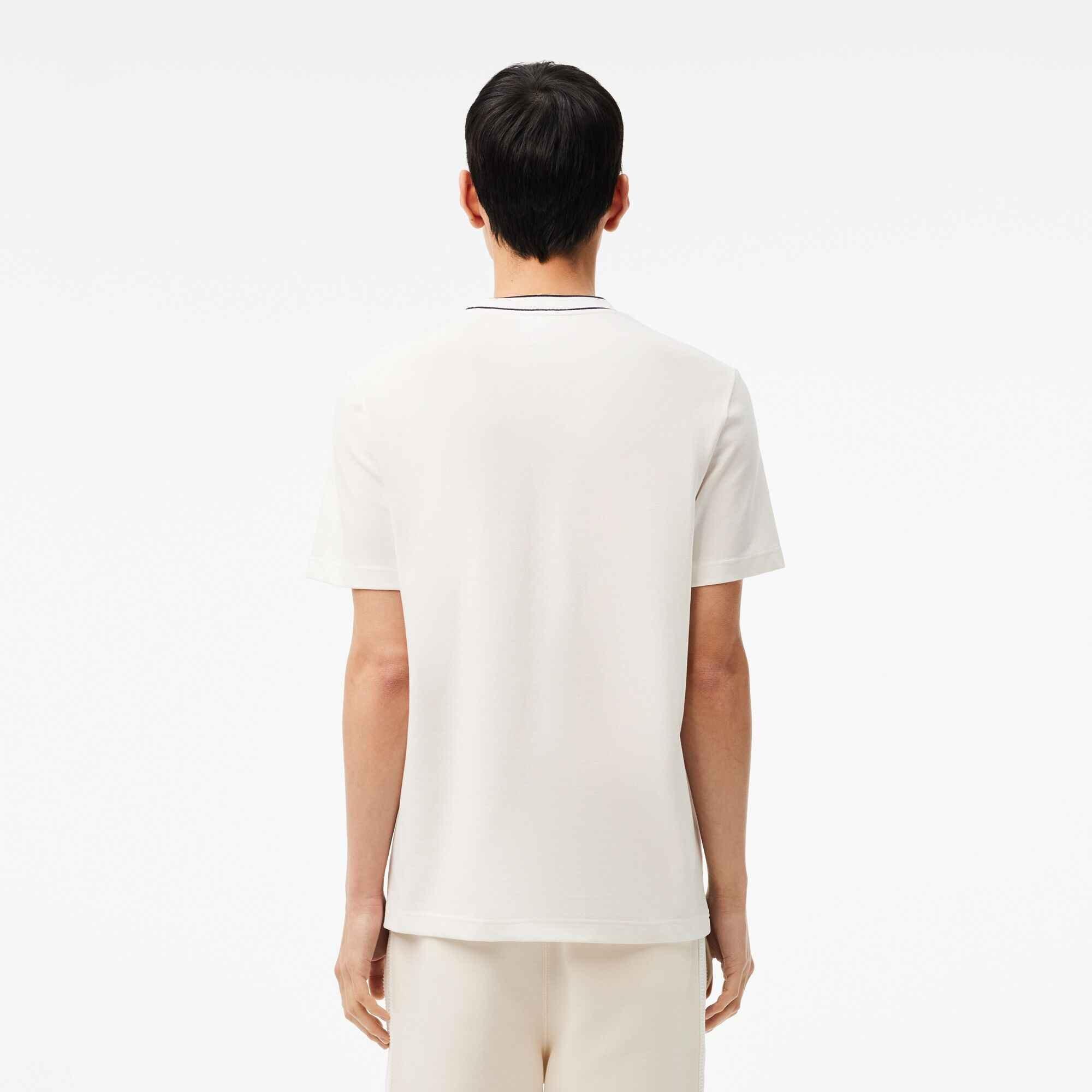 Lacoste Stretch Pique Stripe Collar T shirt