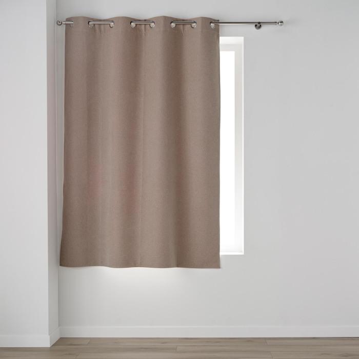 RIDEAU OEILLETS 135X180CM OCCULTANT OCCULTISS NOISETTE