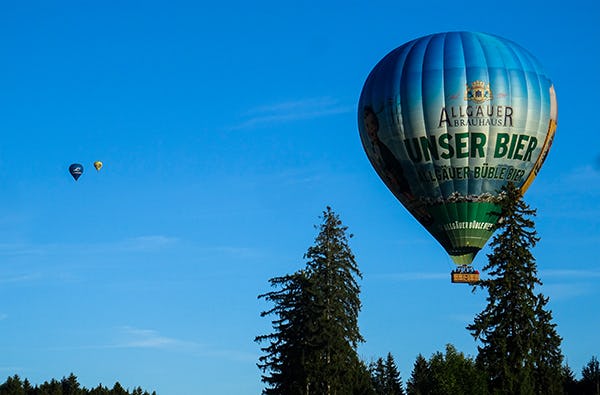 Ballonfahrt in Seeg im Allgäu als Geschenkidee