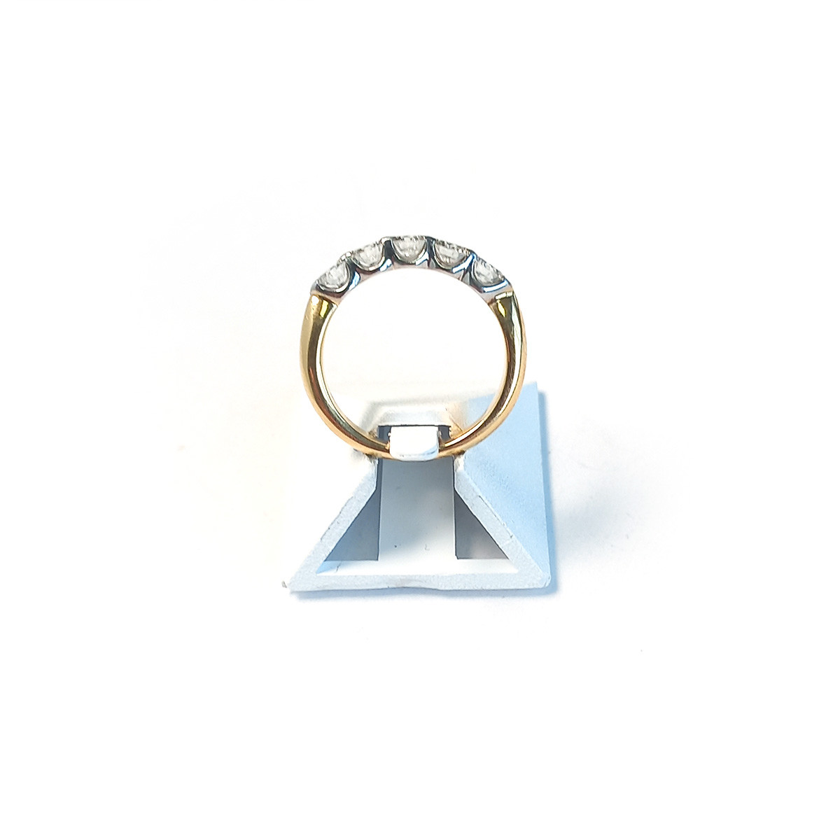 Bague d'occasion demi-tour or 750 jaune diamants