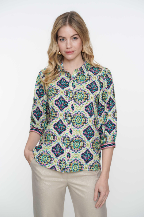 Geisha beige dames blouse