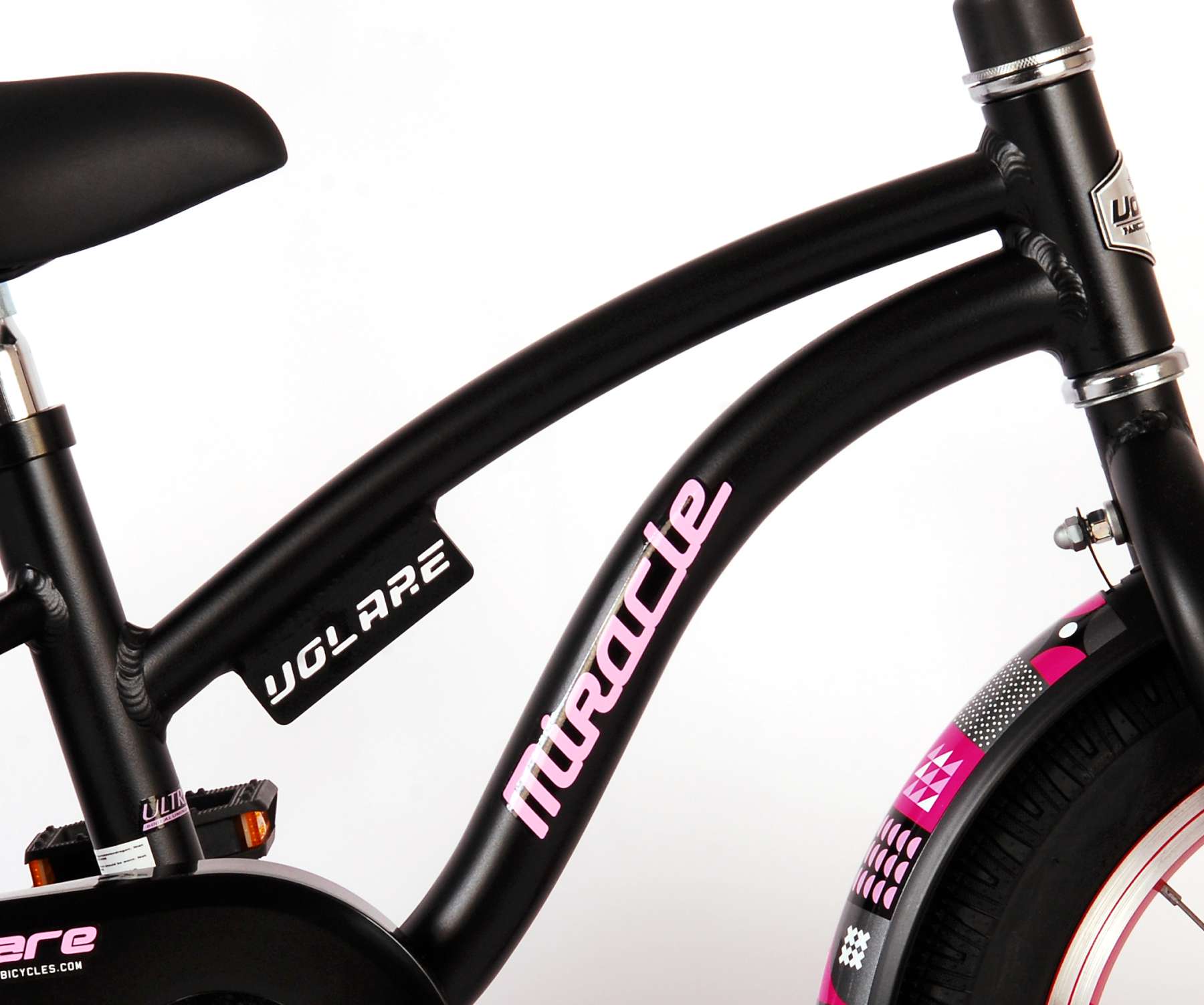 Kinderfahrrad Miracle Cruiser Mädchen 14 Zoll Kinderrad Mattschwarz