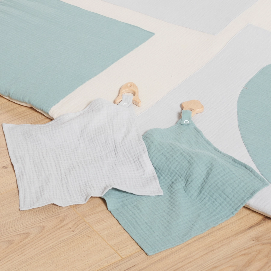Nordic Coast Company Krabbeldecke Musselin Mint