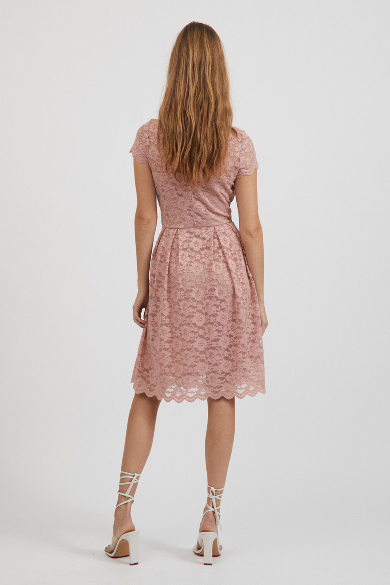 Vestido curto envelope - Rosa