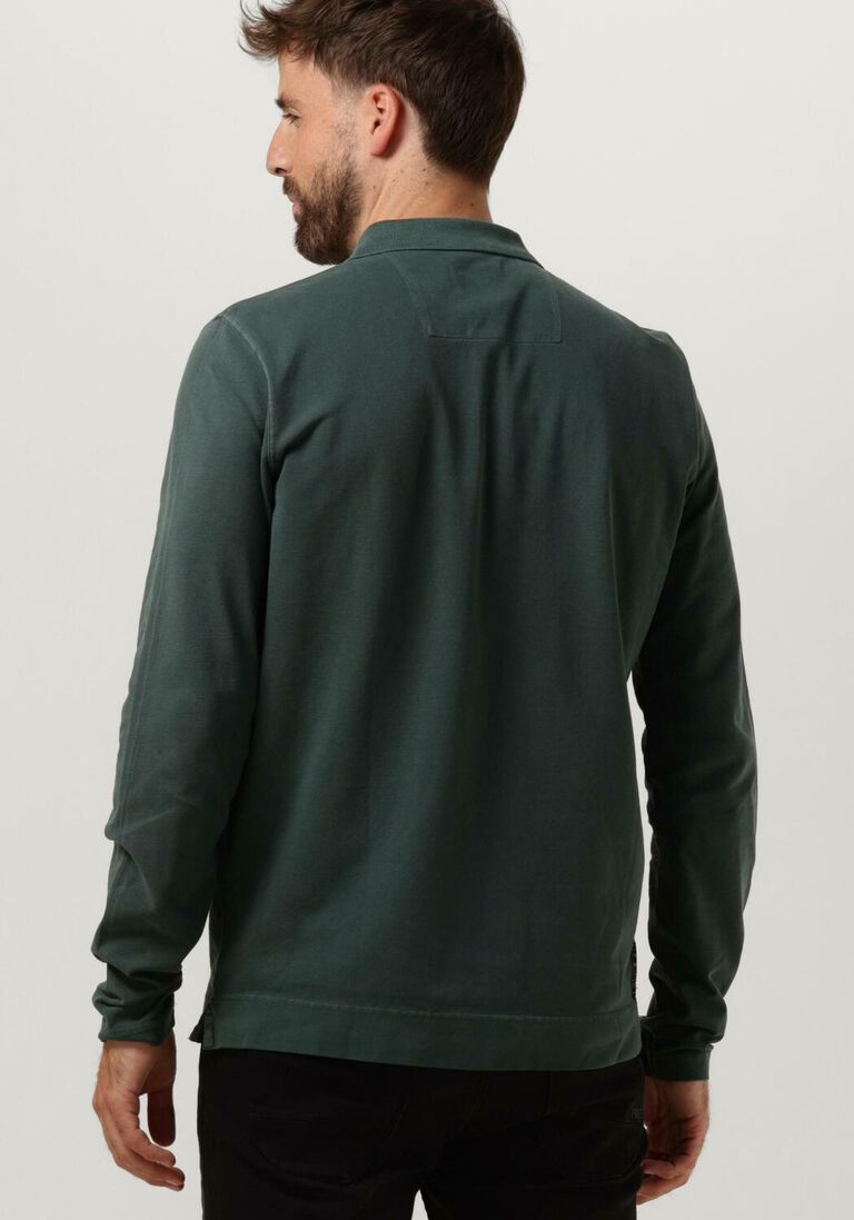 PME LEGEND groene pme legend polo long sleeve polo pique garment dye