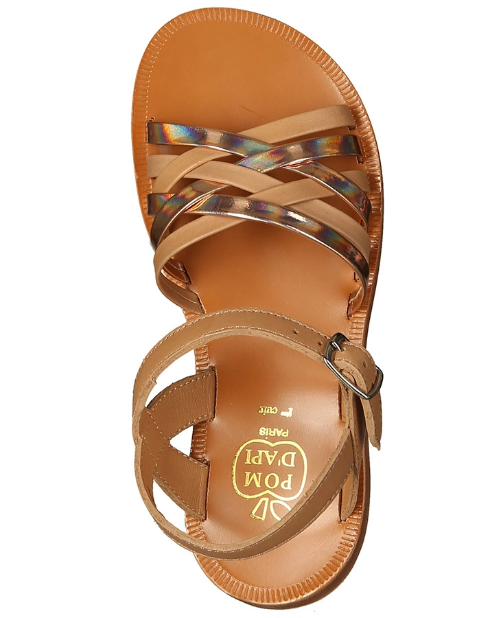 Sandalen LUX METALLIC in nude/roségold