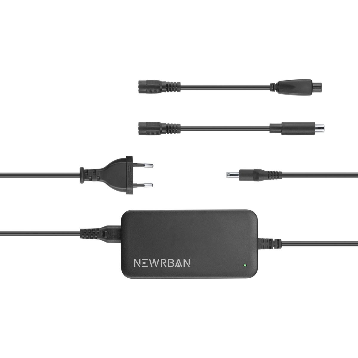 (84W) Universal E-Scooter Ladegerät Netzteil mit Wechselbaren Anschlüssen 3-Pin 12mm / 1-Pin 8mm / DC 5.5mm (NEWMUNIVCHARGERK) - Schwarz