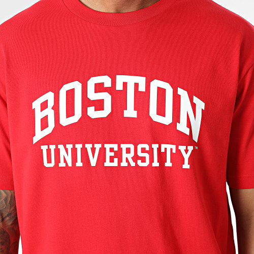 Tee Shirt Oversize Large Boston Rouge Blanc