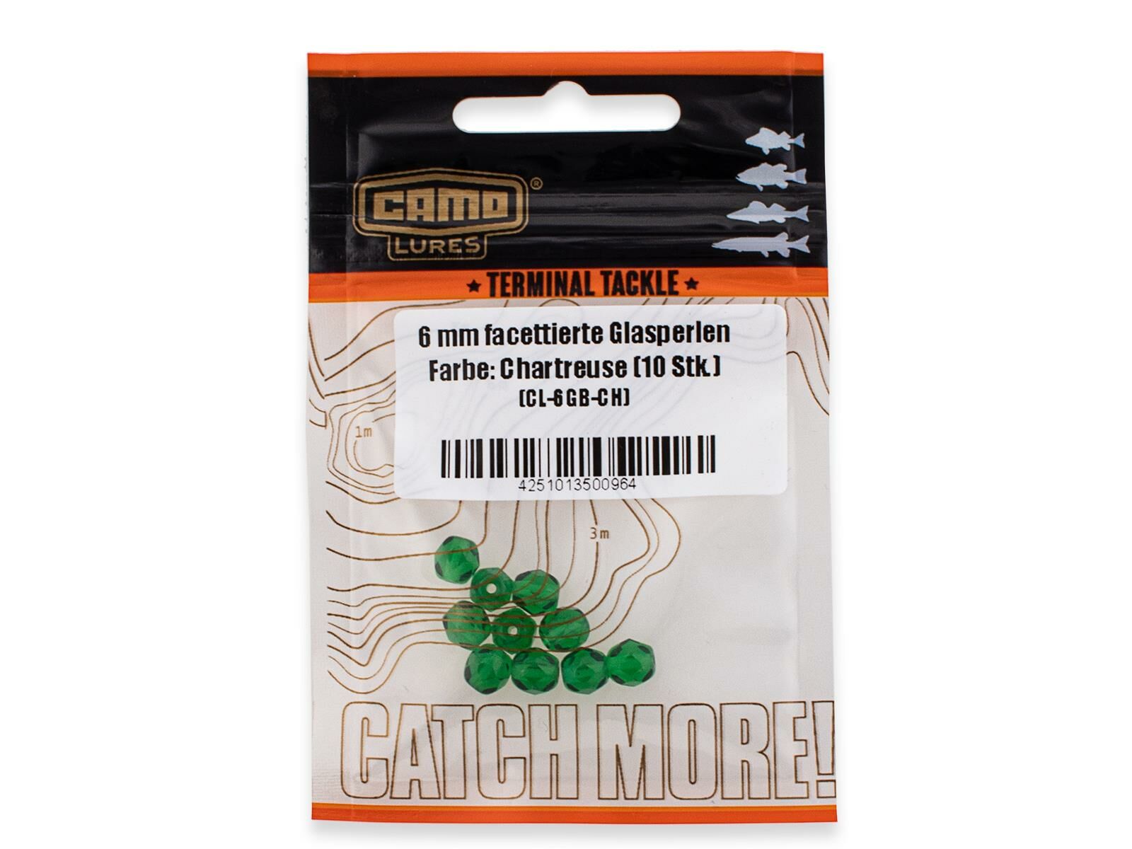 6 mm facettierte Glasperlen (CAMO Lures)