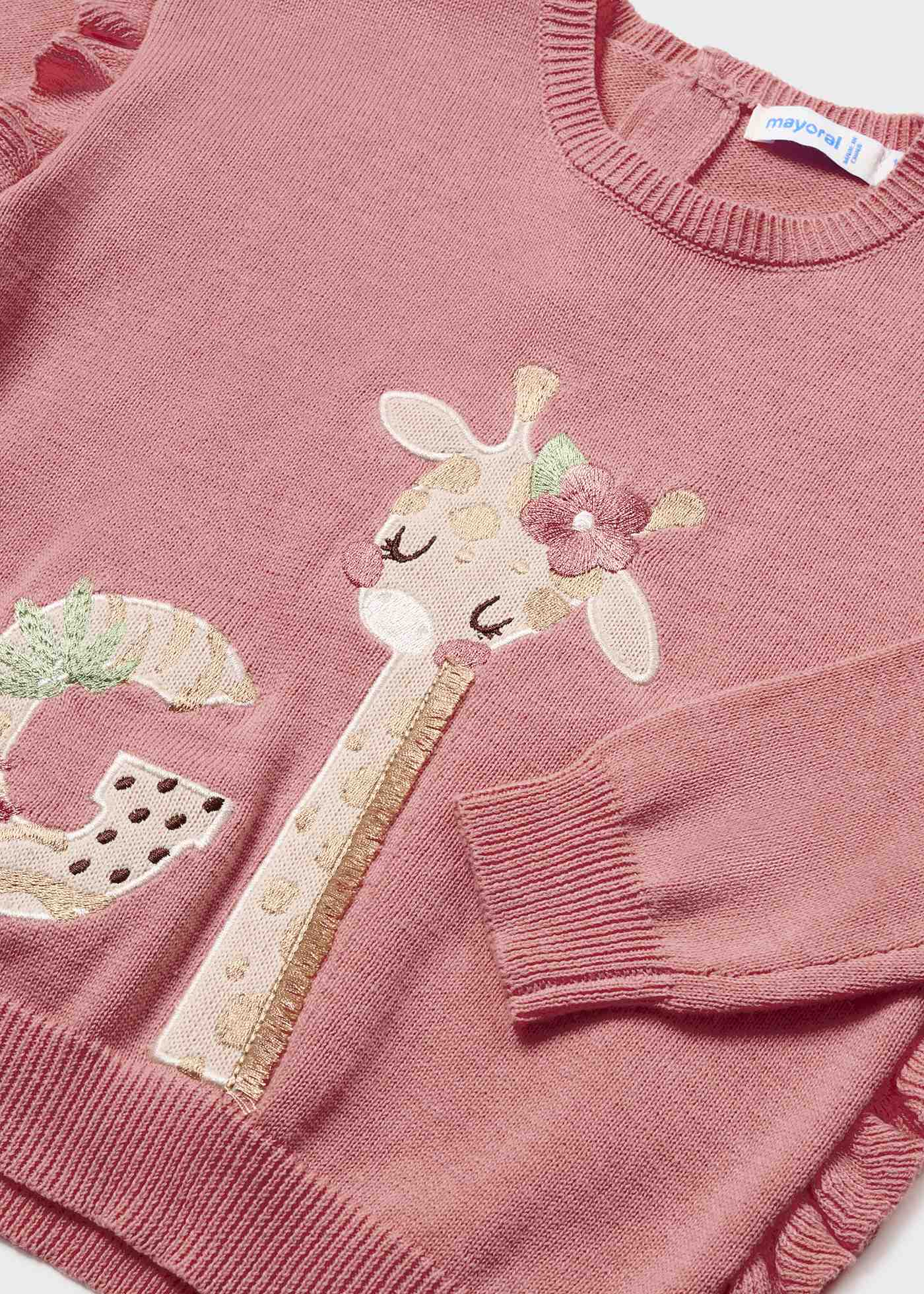 Suéter elegante com estampa intársia para bebê