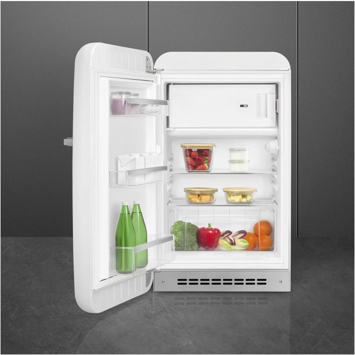 SMEG Stand-Kühlschrank 50's Retro Style FAB10LWH5 Weiß