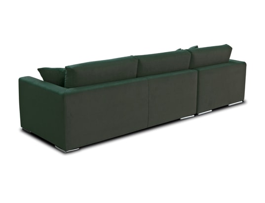 CITY - Canapé tissu Monaco méridienne gauche tissu vert