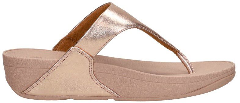 Fitflop Lulu Leather Toepost Rosé-goud