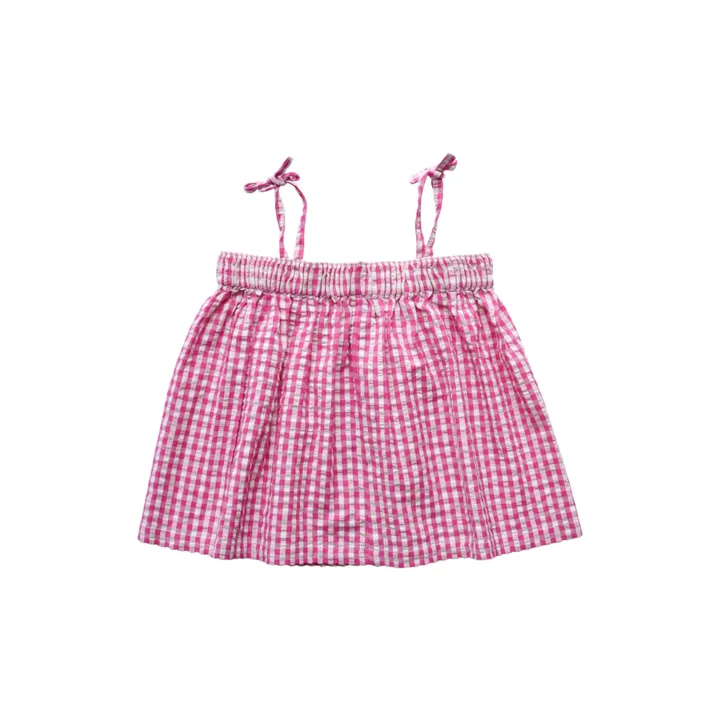 Lililotte Débardeur Amicie Vichy | Rose fuschia