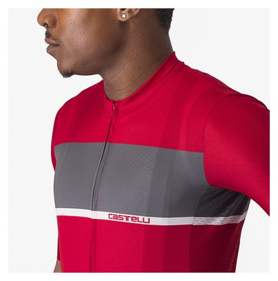 Maillot Manches Courtes Castelli Tradizione Rouge